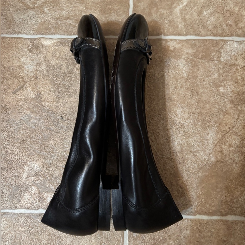 AGL Monika Cap Toe Ballet Black Flat 6.5 US Women’s Leather Made in Italy - Picture 6 of 12